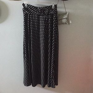 Polka dot maxi skirt